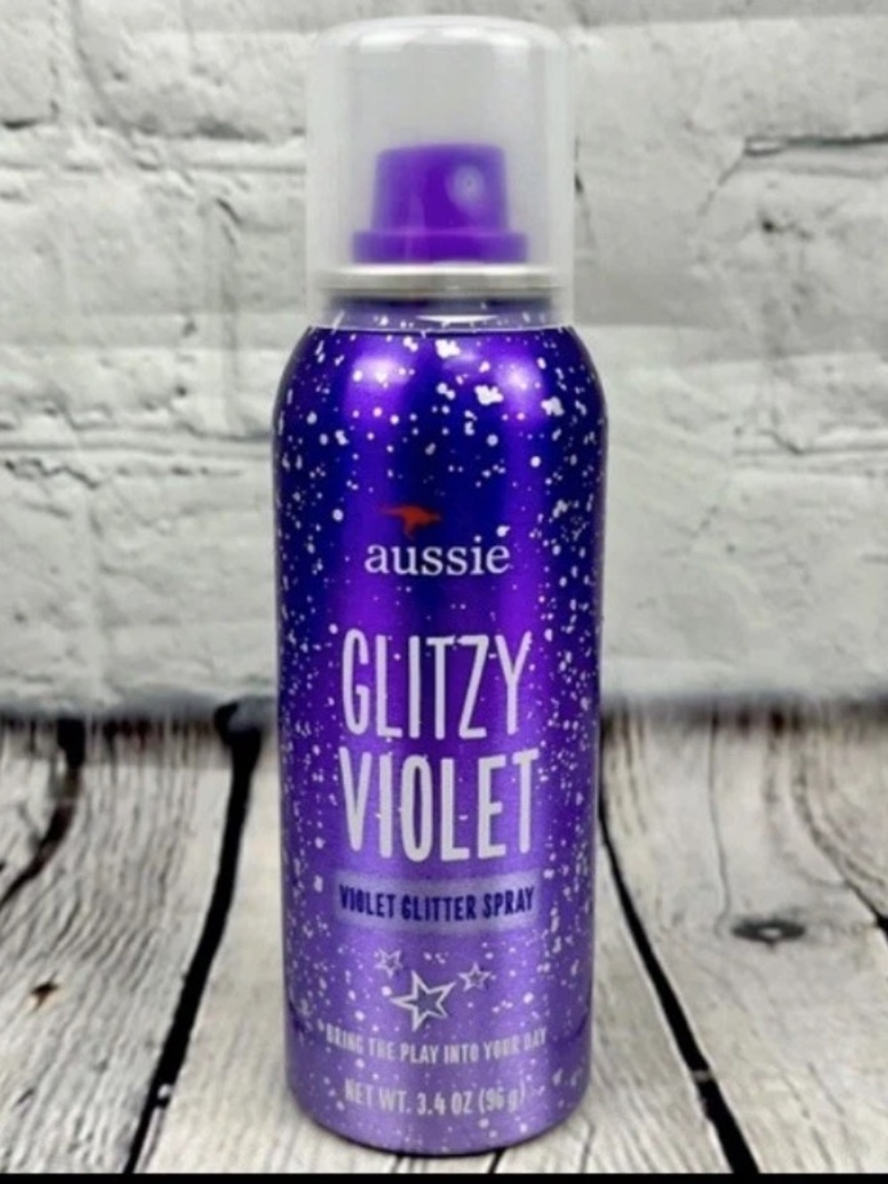 Aussie Glitzy Violet Glitter Spray Bring The Play Into Your Day Violet.